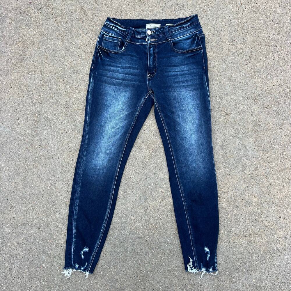 Kancan Signature Kurvy Mid-Rise Ankle Skinny Blue Jeans Size 28 VBK1886A